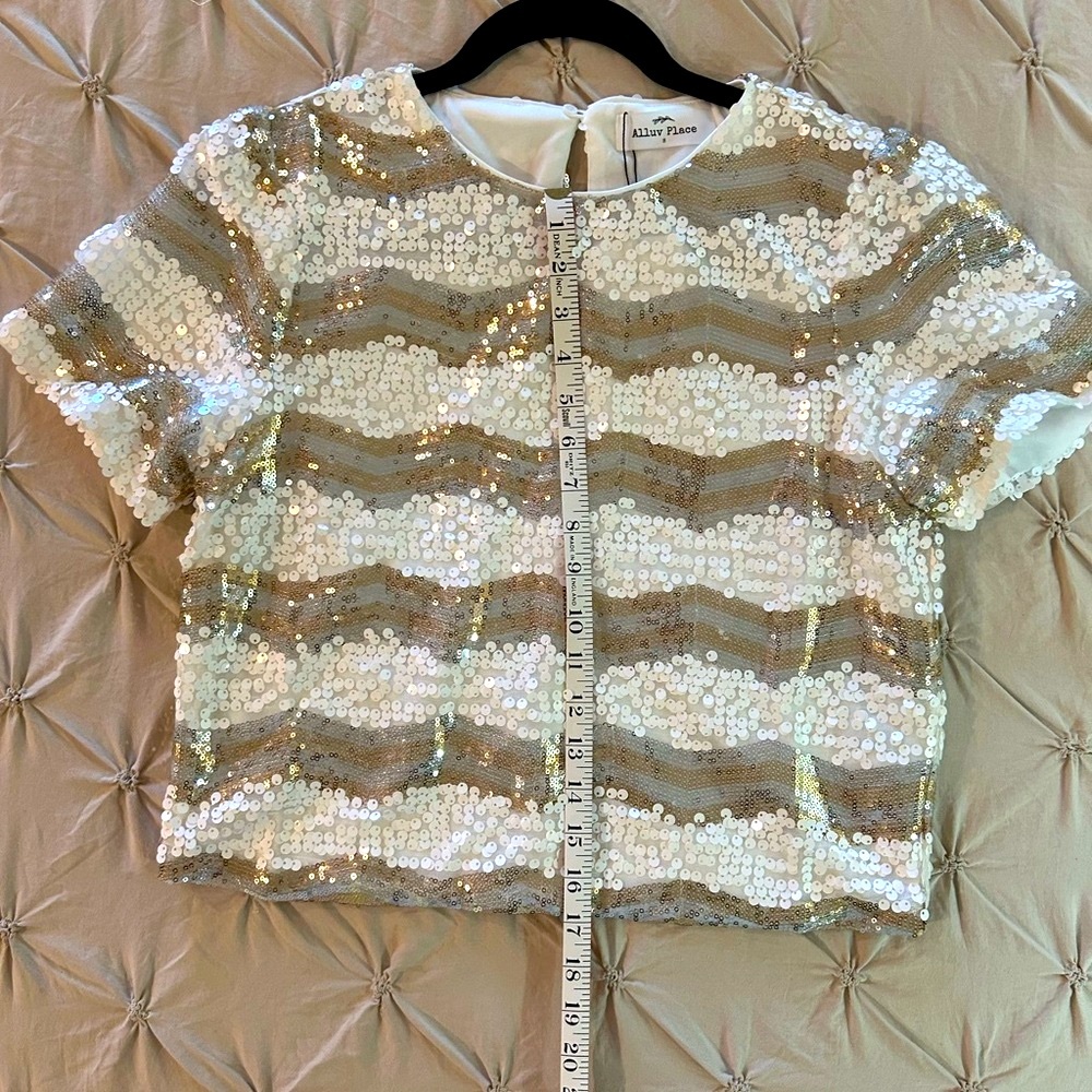 ✨HP✨ Cropped Sequin Top - Picture 5 of 11